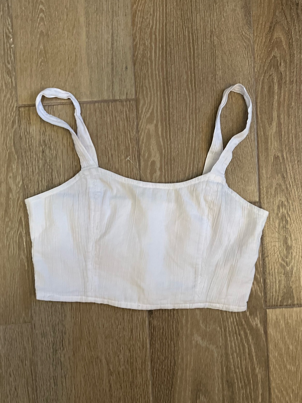 Aerie Cropped Woven Corset Tank Top